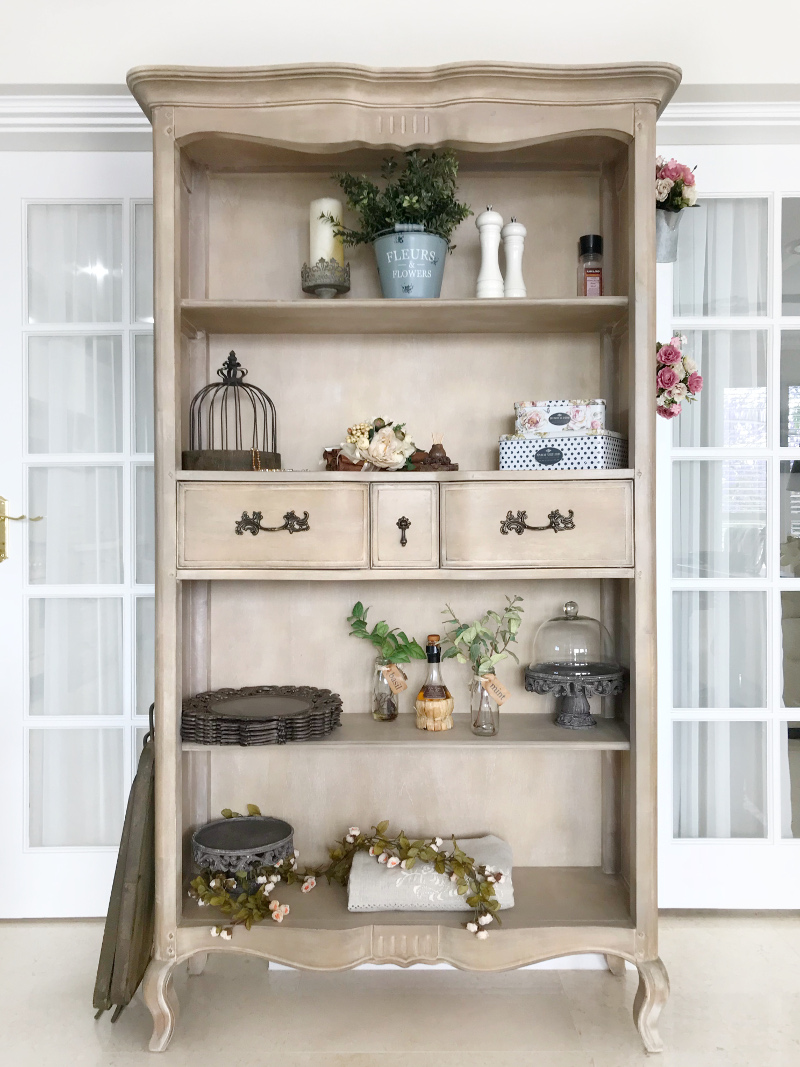 French Provincial Furniture I Farmhouse Chic Bookcase I Rococo Decor