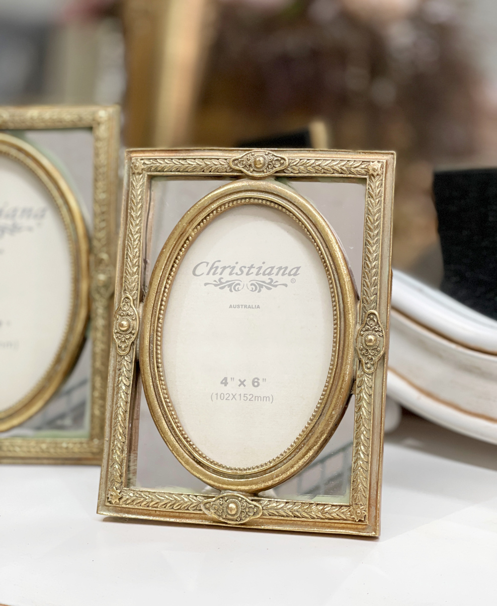 French Provincial Homewares I Vintage Gold Regal Photo Frame I Rococo Decor