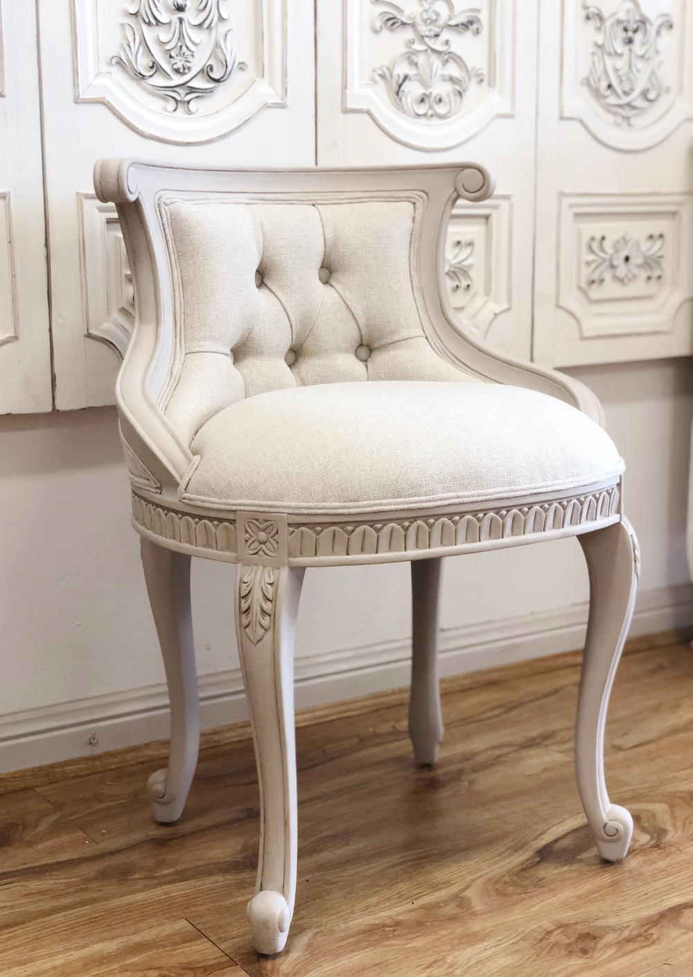 French country vanity stool best sale