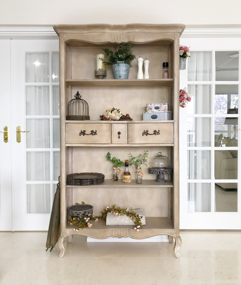 French Provincial Furniture I Farmhouse Chic Bookcase I Rococo Decor