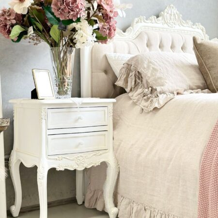 Antonietta Antique White Bedside Table