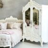 Aurora French Provincial Double Mirrored Door Armoire