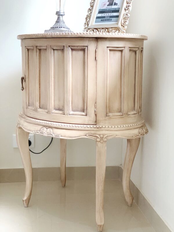 Coquette Antique Sand Bedside Table - Image 2