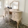 Coquette Antique Sand Mirrored Back Dressing Table
