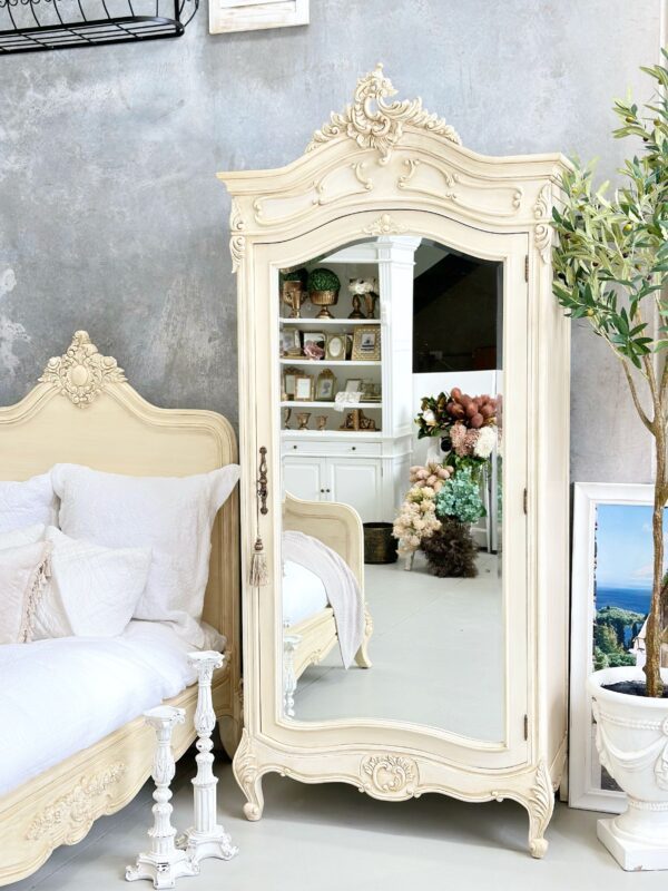 Elodie French Provincial Single Mirrored Door Armoire - Image 4