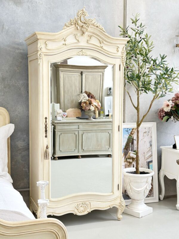 Elodie French Provincial Single Mirrored Door Armoire - Image 3
