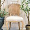 Provincial Cane Back Oak Side Chair