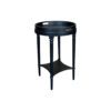 Cardin Round Side Table Black Oak