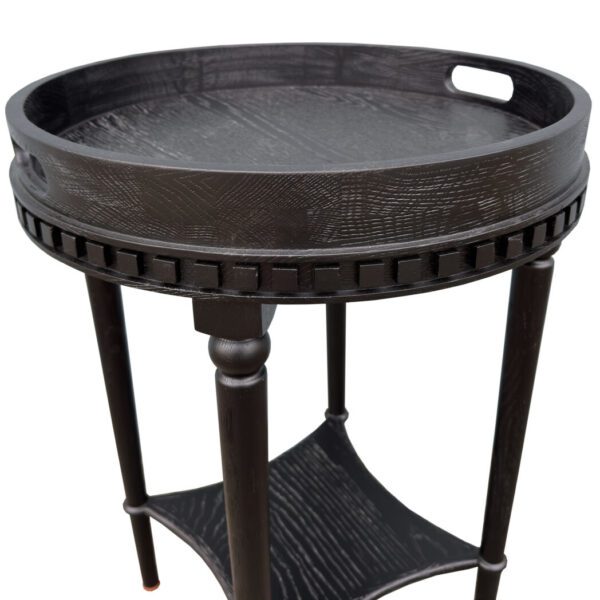 Cardin Round Side Table Black Oak - Image 3