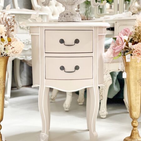 Dauphone Shabby Chic Dove Grey Bedside Table