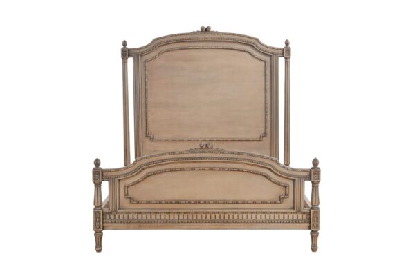 Emilia Antique Brown Carved Bed