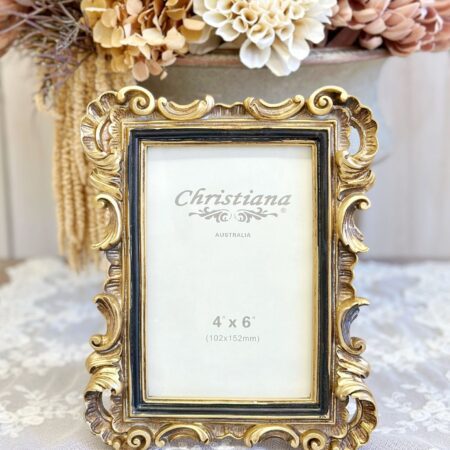 Fleur Gold and Black Photo Frame