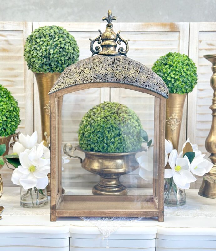 Fleur Vintage Gold Lantern Rococo Decor