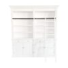 French Library Two Bay Bookcase Matt White