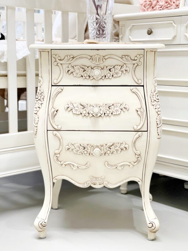 Joutel Antique Cream French Bedside Table