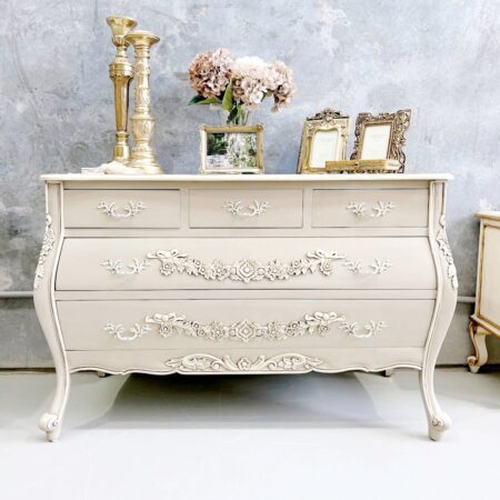 Joutel French Low line Antique Grey Chest of Drawers