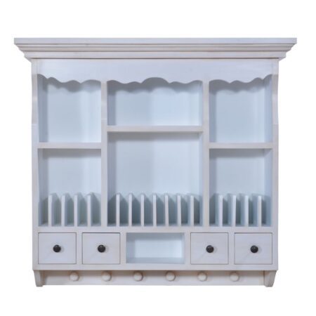 Lilou French Country Wall Mounted Rack White