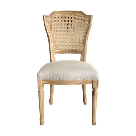 Olivia Rattan Back Weathered Oak Dining Chair