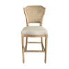 Olivia Rattan Back Weathered Oak Kitchen Stool