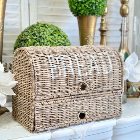 Alternative view of Rustic Rattan Bread Box Double
