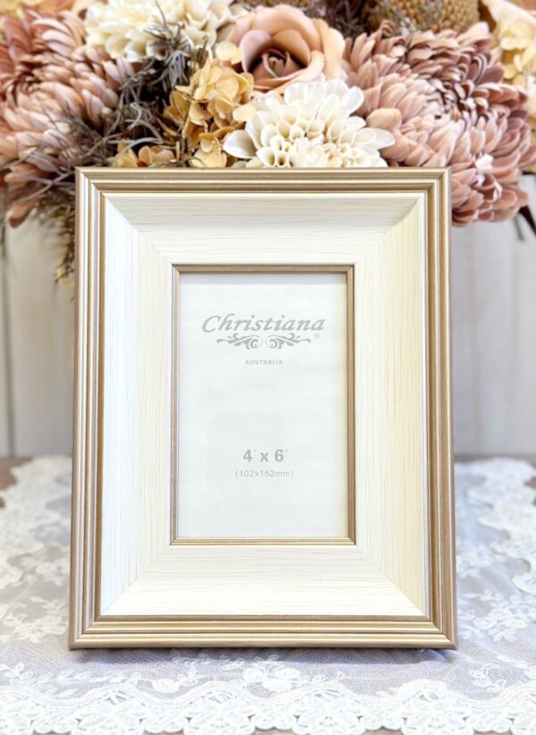 Shabby Chic Distressed Beige Photo Frame