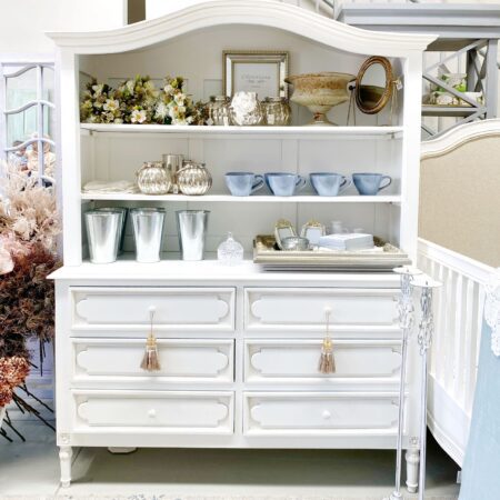 Venetian White Cottage Shabby Chic Hutch