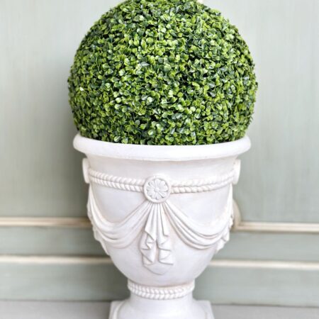 42cm Faux Boxwood Topiary Ball Forest Green