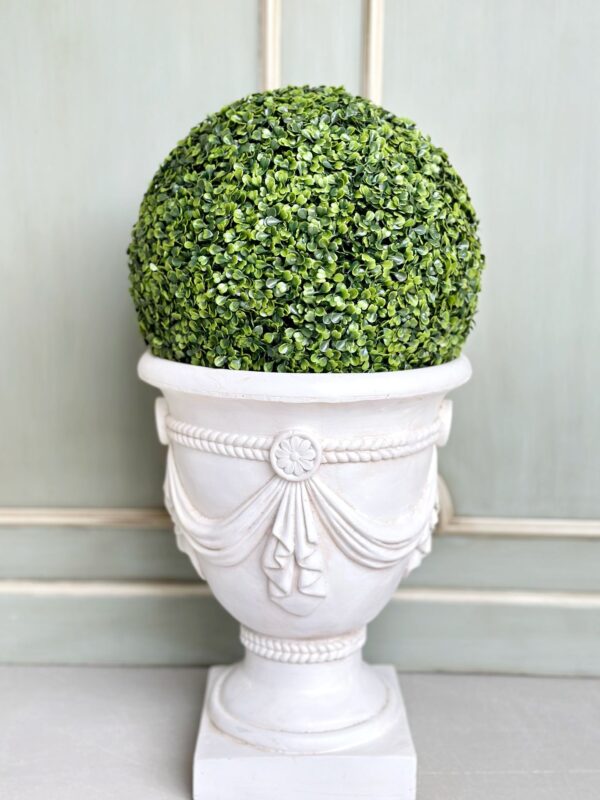 42cm Faux Boxwood Topiary Ball Forest Green