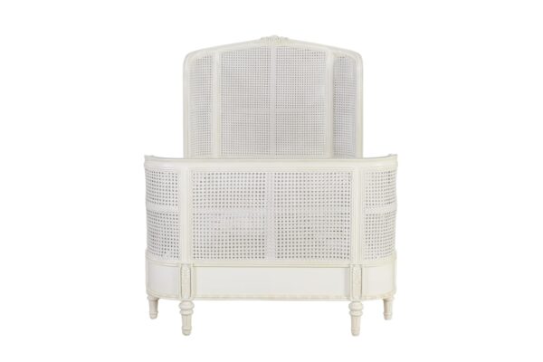 Alessia Wing Back Rattan High Footboard Bed