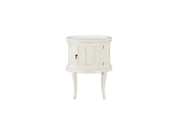 Coquette Antique White Bedside Table