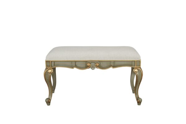 Genevieve Grey Gold Bench