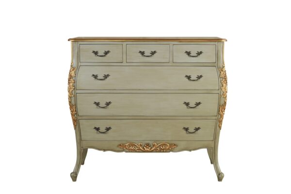 Genevieve Grey Gold Chest of Drawers