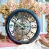 Hampton Distressed Black Wall Clock