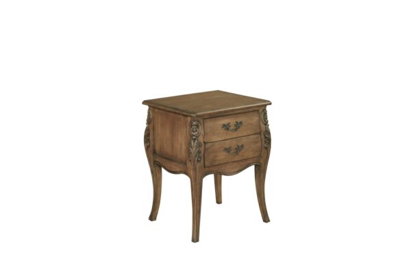 Nico Carved French Bedside Table - Image 2