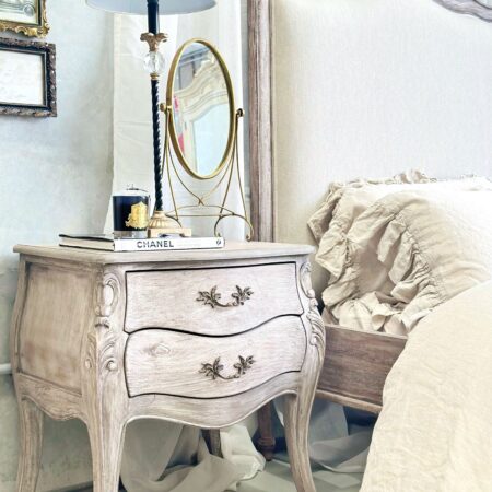 Risette Washed Brown Bedside Table