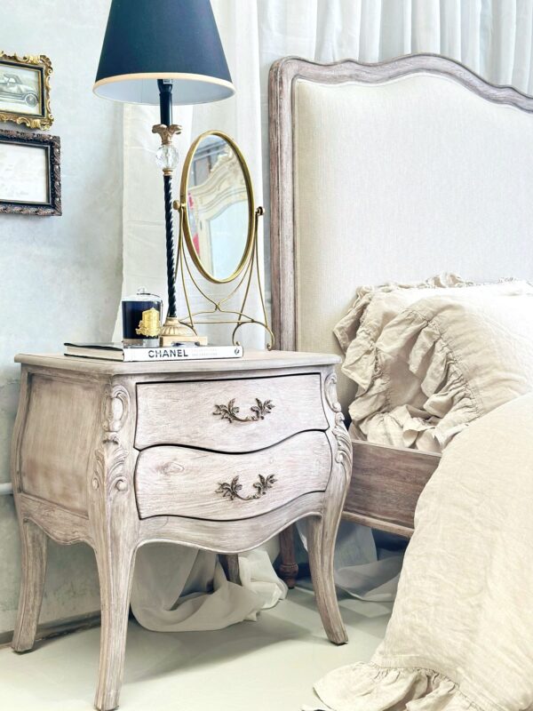 Risette Washed Brown Bedside Table