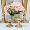 Fluted Antique Gold Candle Holder