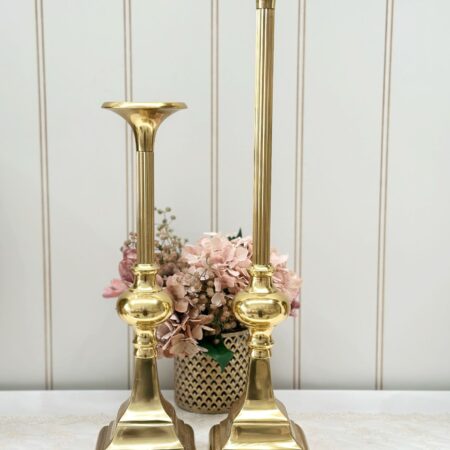 Polished Pillar Gold Candle Holder