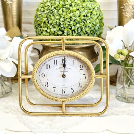 Upfield Gold Table Clock