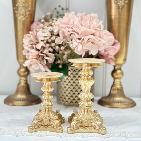 Vintage Gold Candle Holder