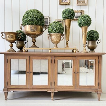 Chiara Mirrored Oak Ceruse Sideboard