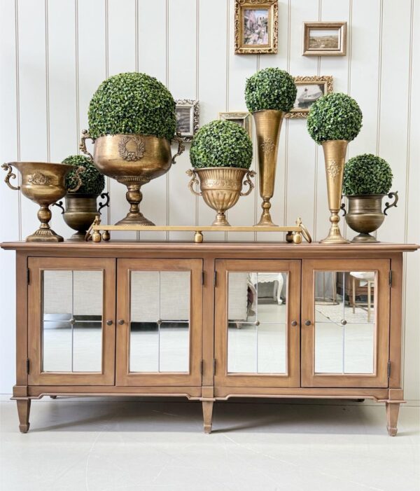 Chiara Mirrored Oak Ceruse Sideboard