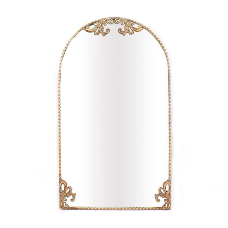 Filigree Iron Antique Gold Arch Mirror
