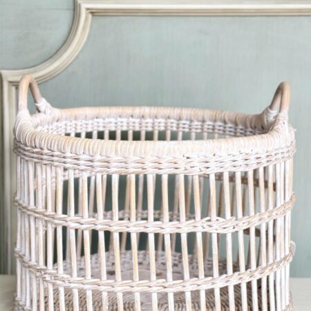 Rustic White Basket