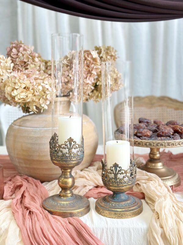 Vintage Antique Gold Candle Holder Rococo Decor