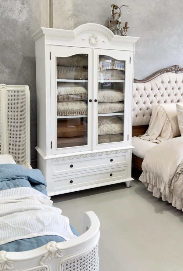 Bonnie White Farmhouse Display Cabinet