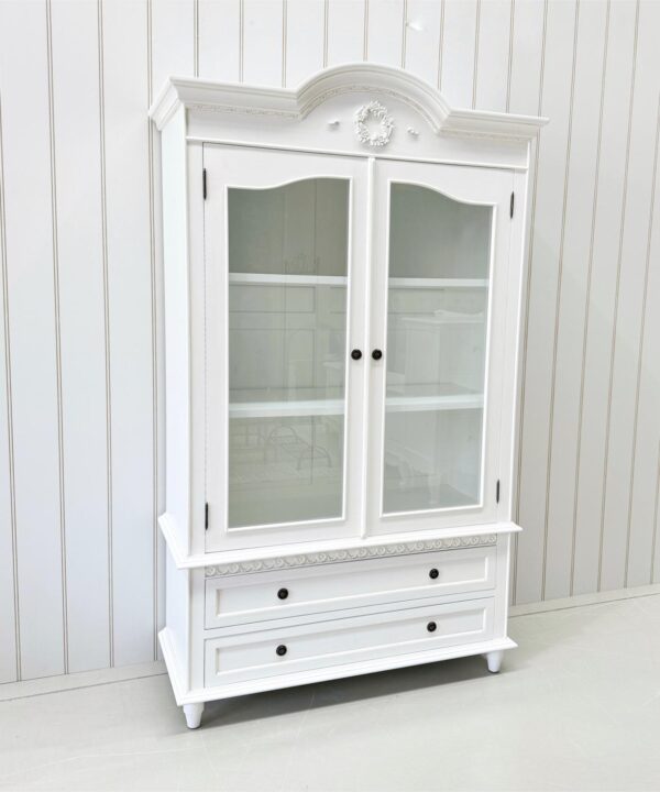 Bonnie White Farmhouse Display Cabinet - Image 3