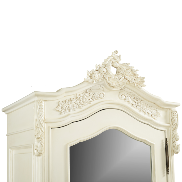Mattia French Provincial Single Mirrored Door Armoire - Image 4