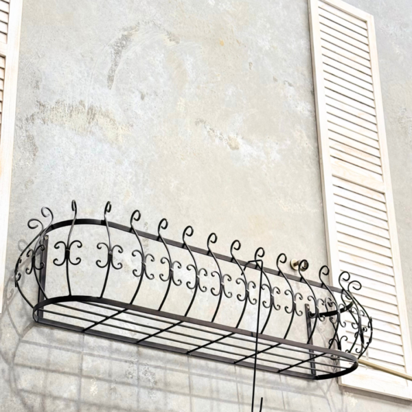 Wrought Iron Wall-Mounted Planter