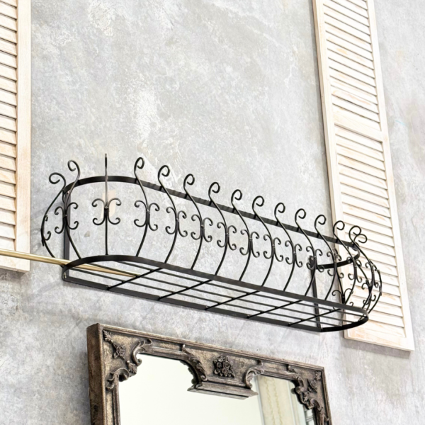 Wrought Iron Wall-Mounted Planter - Image 2